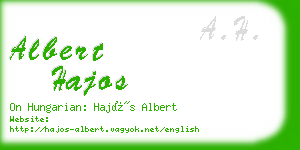 albert hajos business card